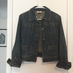 Ann Taylor Loft Dark Jean Jacket, size 0P
